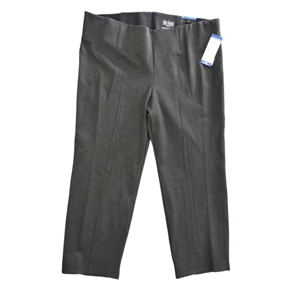Slim Factor By Investments Slim Straight Pants Plus
